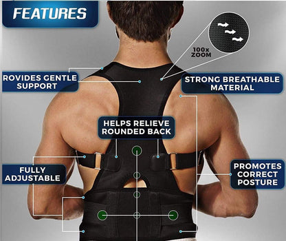 Unisex Posture Corrector Belt – Back Pain Relief & Spine Support”